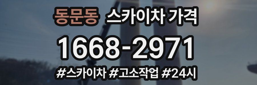 동문동 스카이차 가격