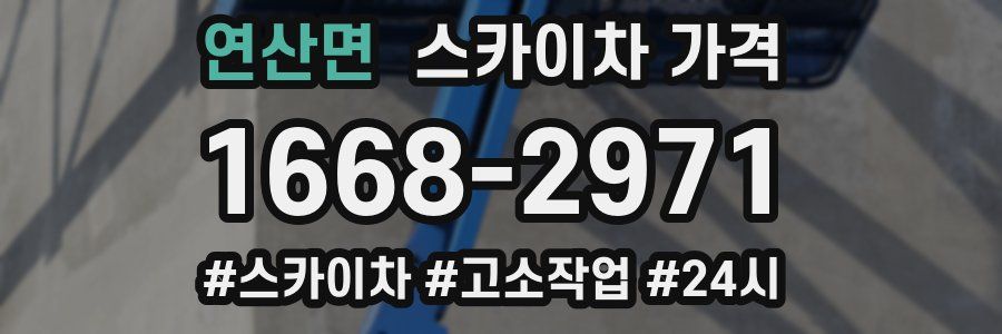 연산면 스카이차 가격