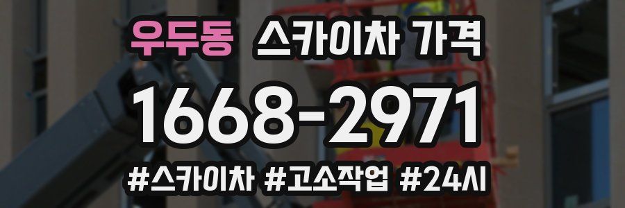 우두동 스카이차 가격