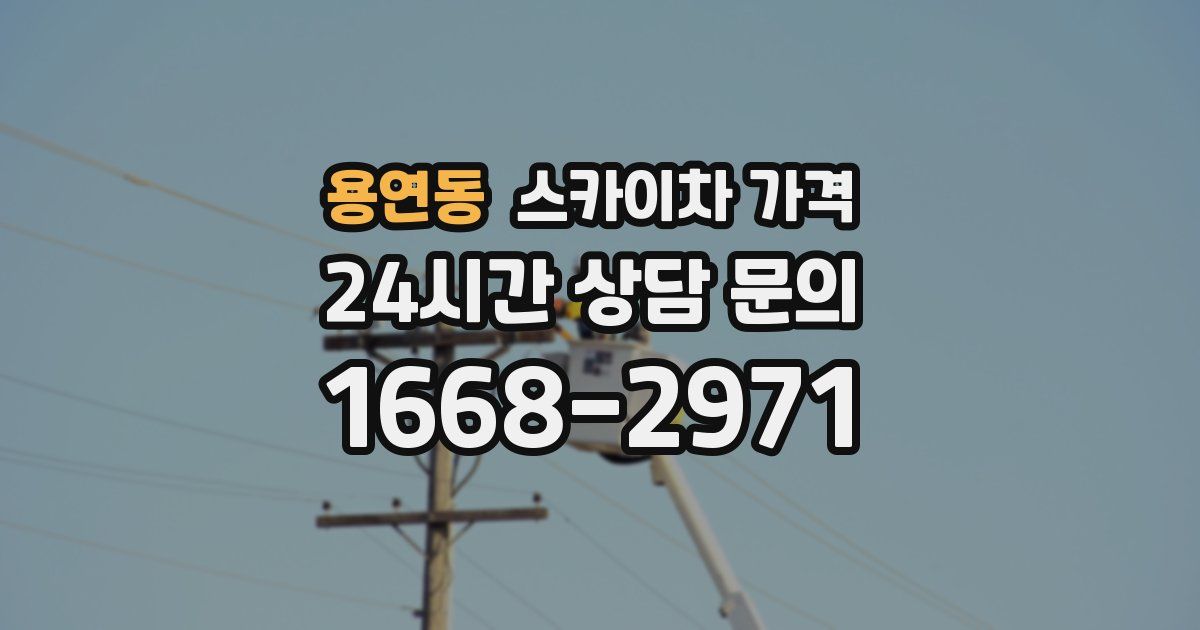 용연동 스카이차 가격