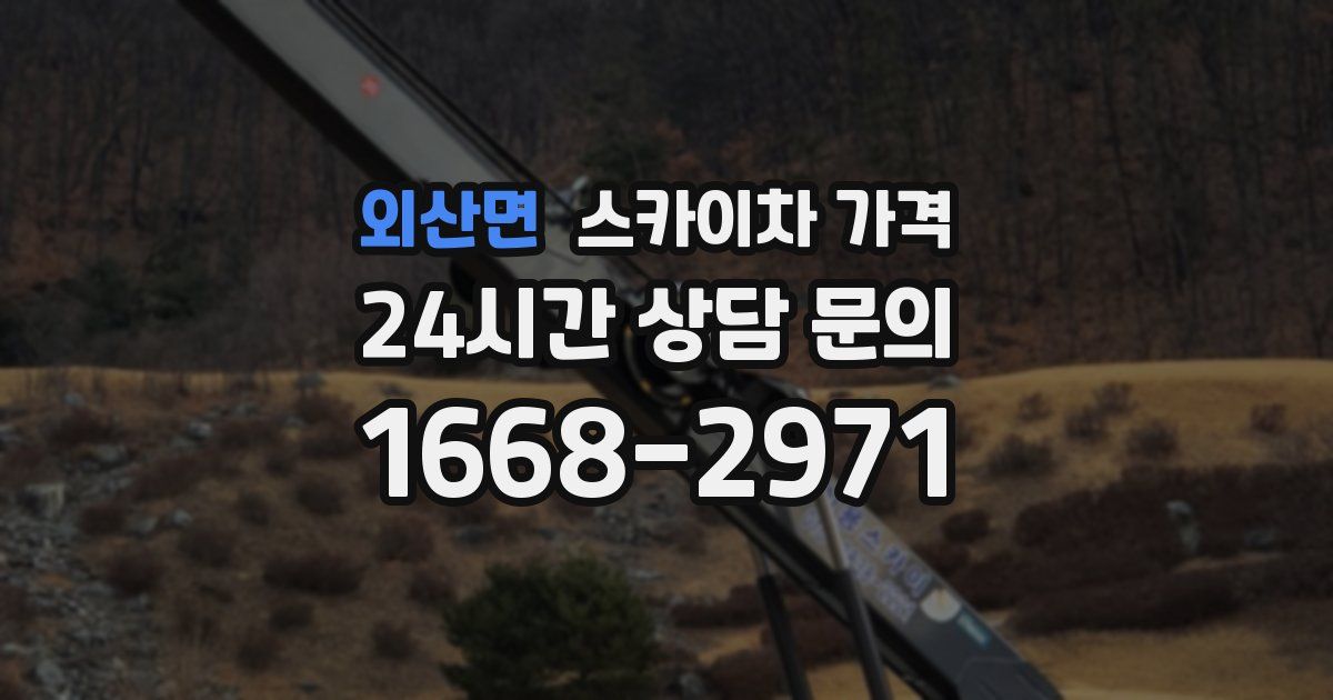 외산면 스카이차 가격