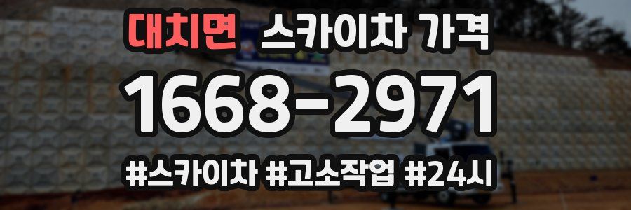 대치면 스카이차 가격