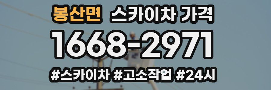 봉산면 스카이차 가격