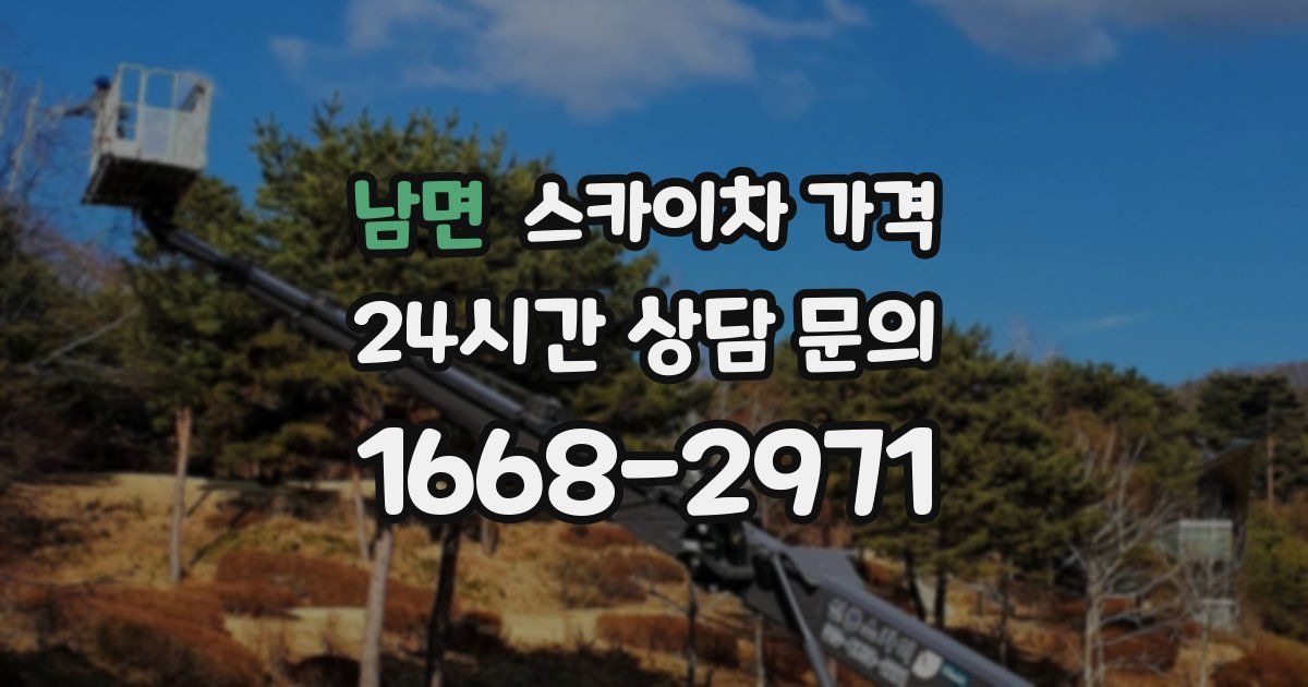 남면 스카이차 가격