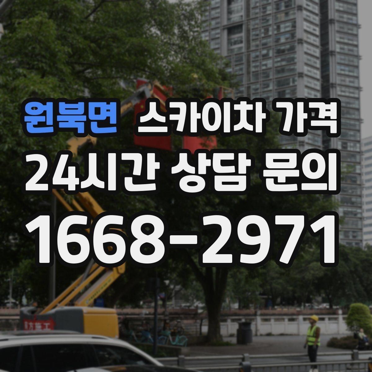 원북면 스카이차 가격 '너무 싼 견적'이 불안한 이유