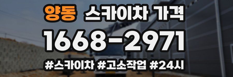 양동 스카이차 가격