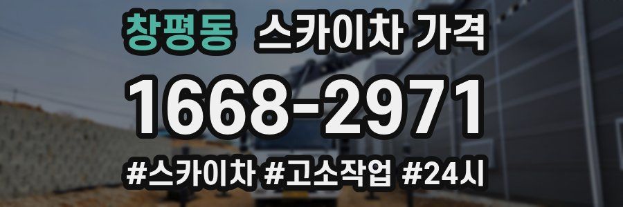 창평동 스카이차 가격