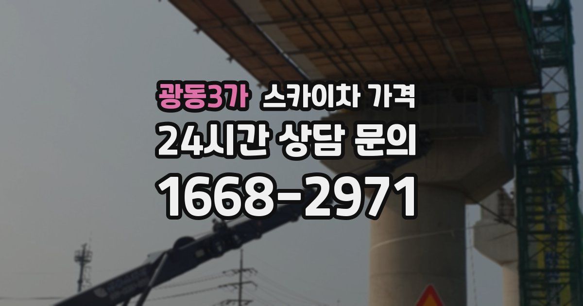 광동3가 스카이차 가격