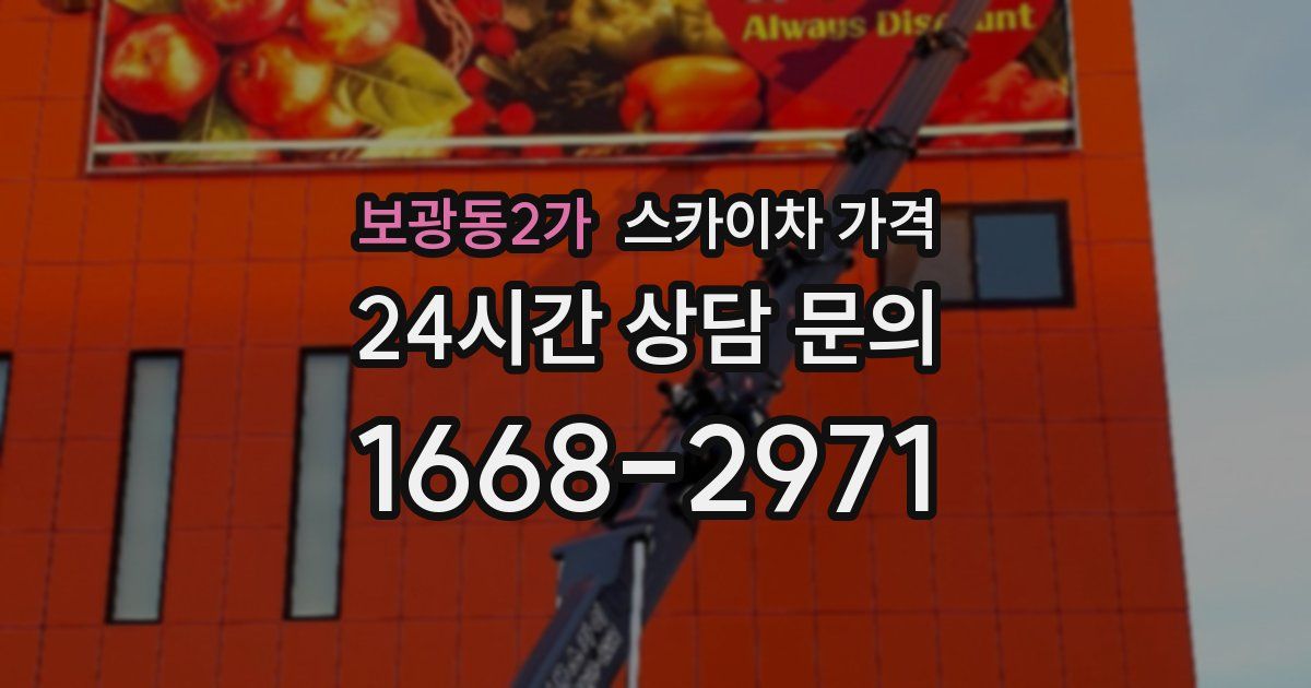 보광동2가 스카이차 가격