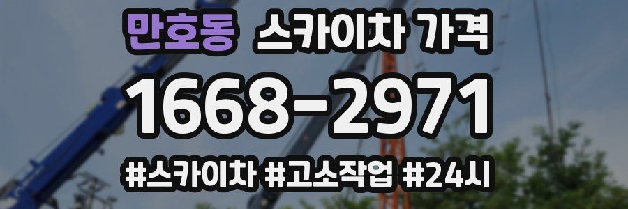 만호동 스카이차 가격