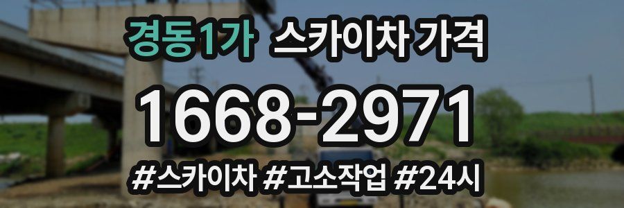 경동1가 스카이차 가격