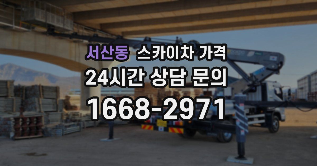 서산동 스카이차 가격