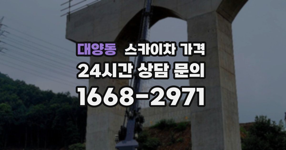 대양동 스카이차 가격