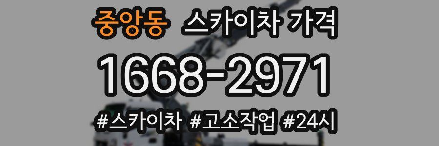 중앙동 스카이차 가격