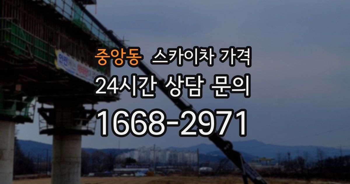 중앙동 스카이차 가격