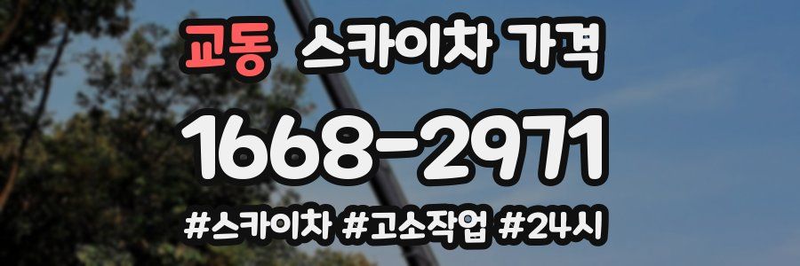 교동 스카이차 가격