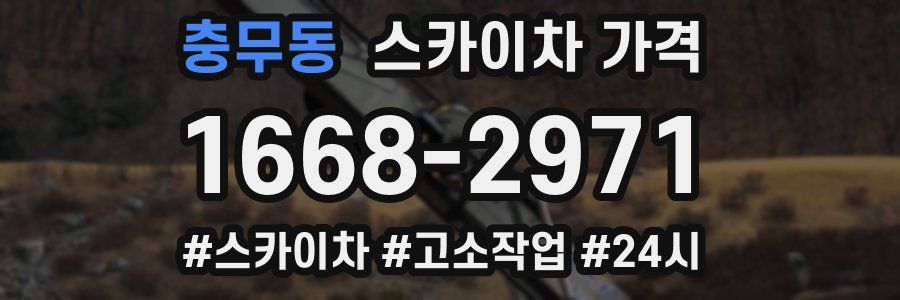 충무동 스카이차 가격