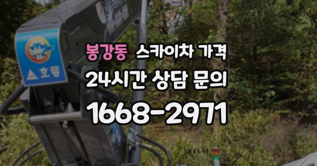 봉강동 스카이차 가격