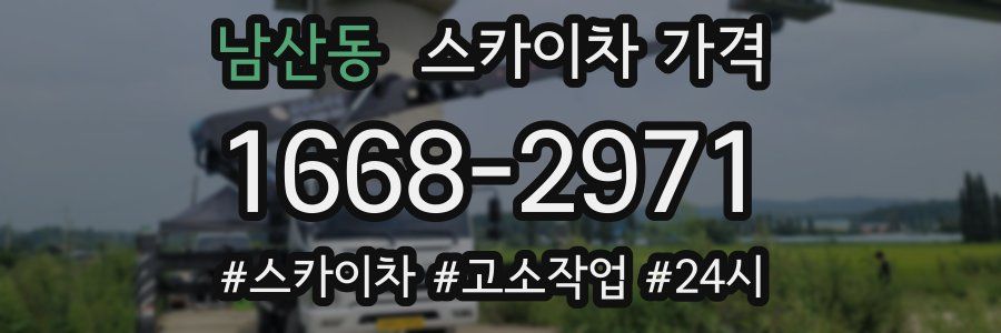 남산동 스카이차 가격