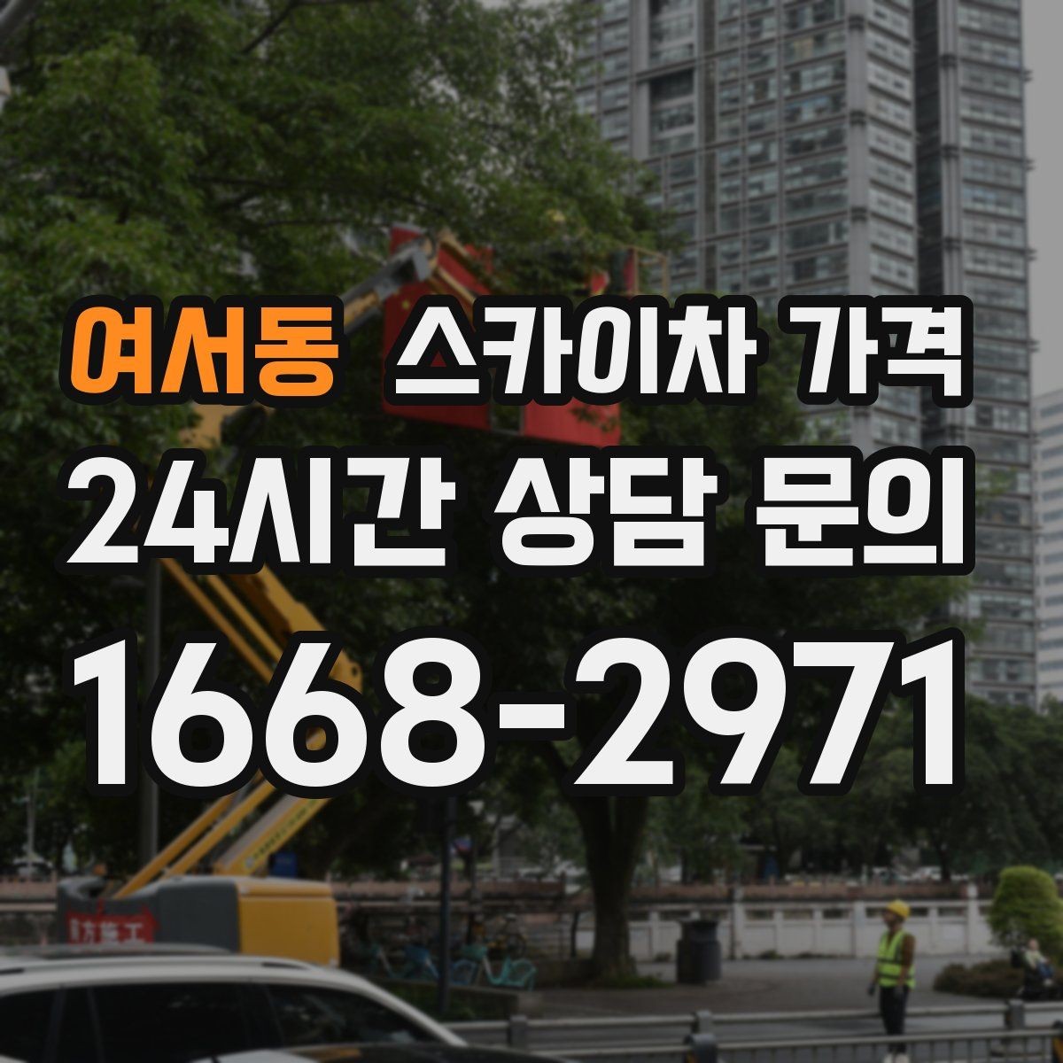 여서동 스카이차 가격 시즌 장식 설치는 작업 시간이 길어지는 이유