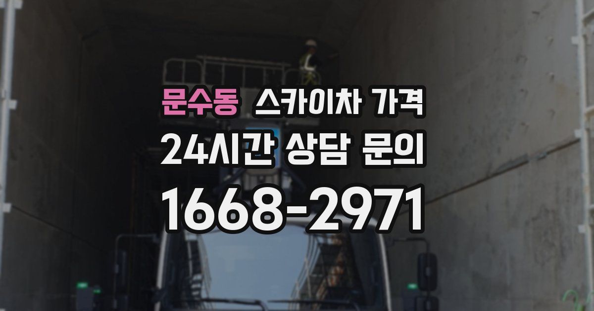 문수동 스카이차 가격