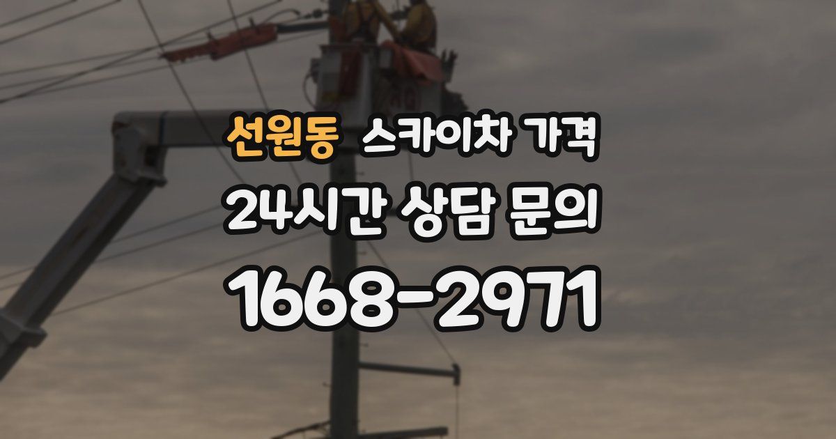 선원동 스카이차 가격