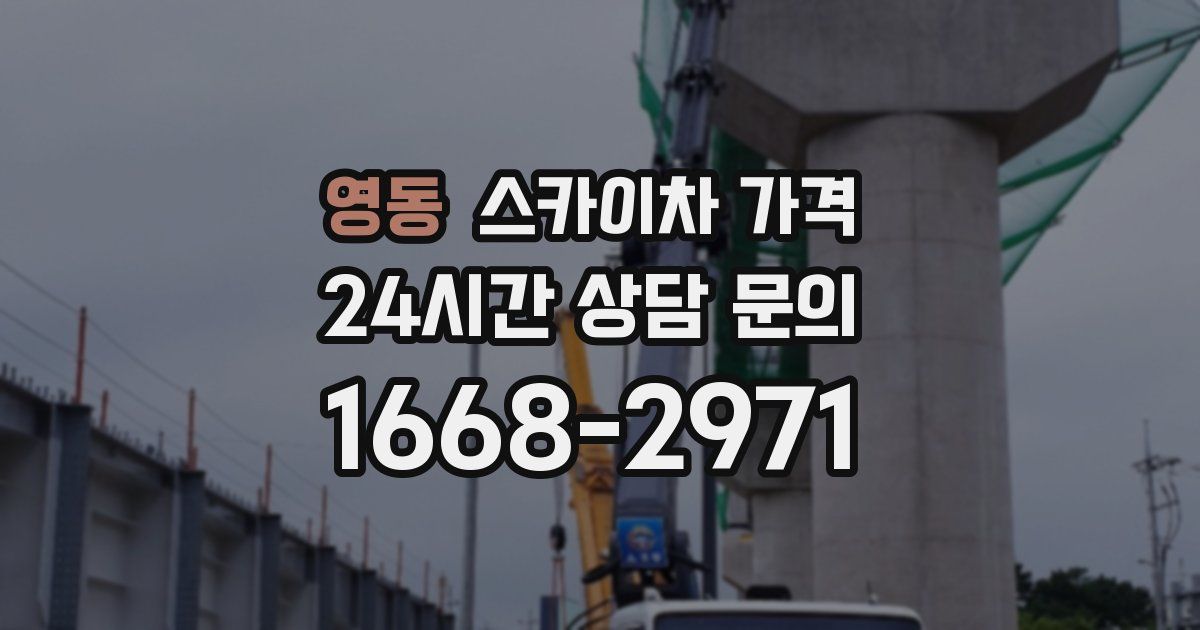 영동 스카이차 가격