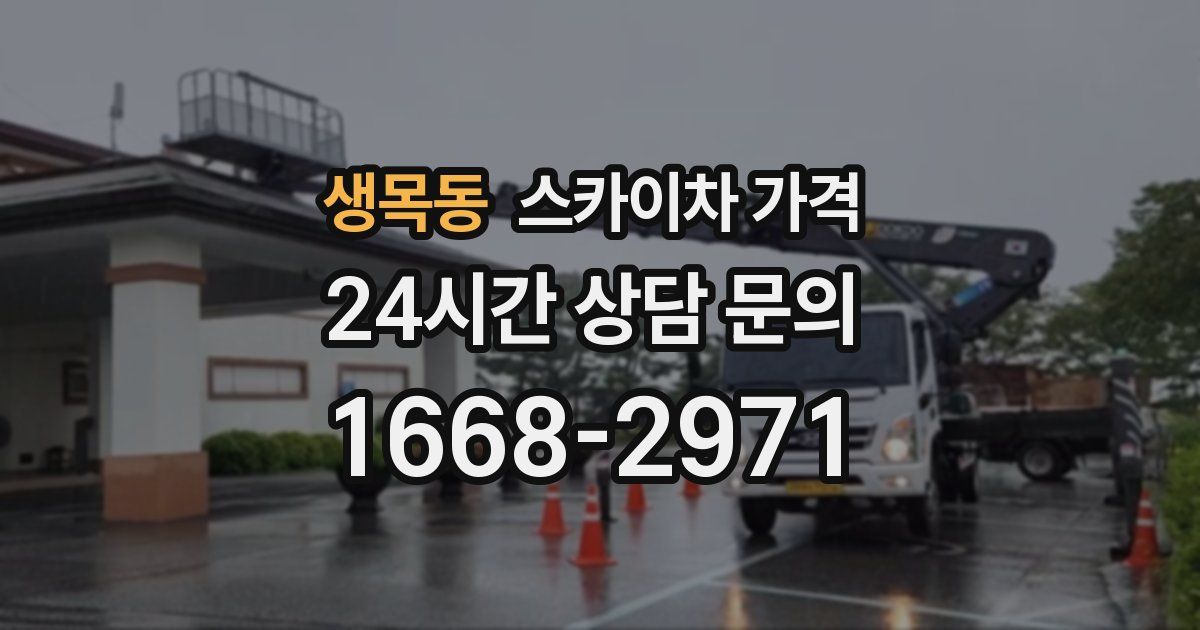 생목동 스카이차 가격