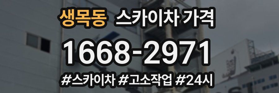 생목동 스카이차 가격