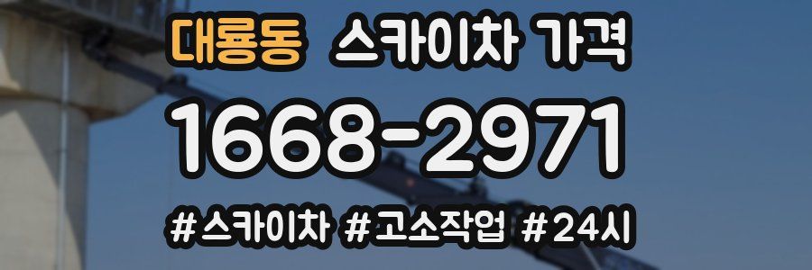 대룡동 스카이차 가격