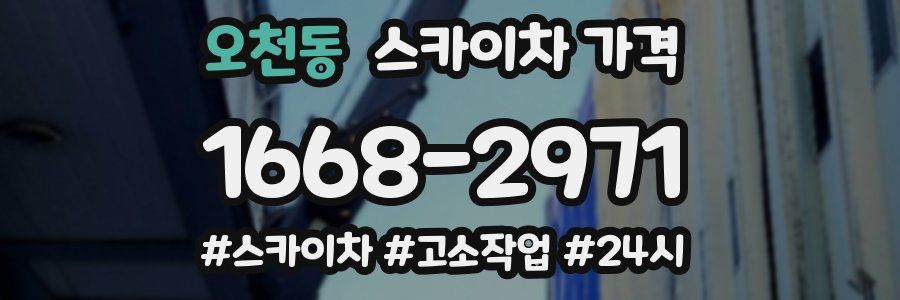 오천동 스카이차 가격