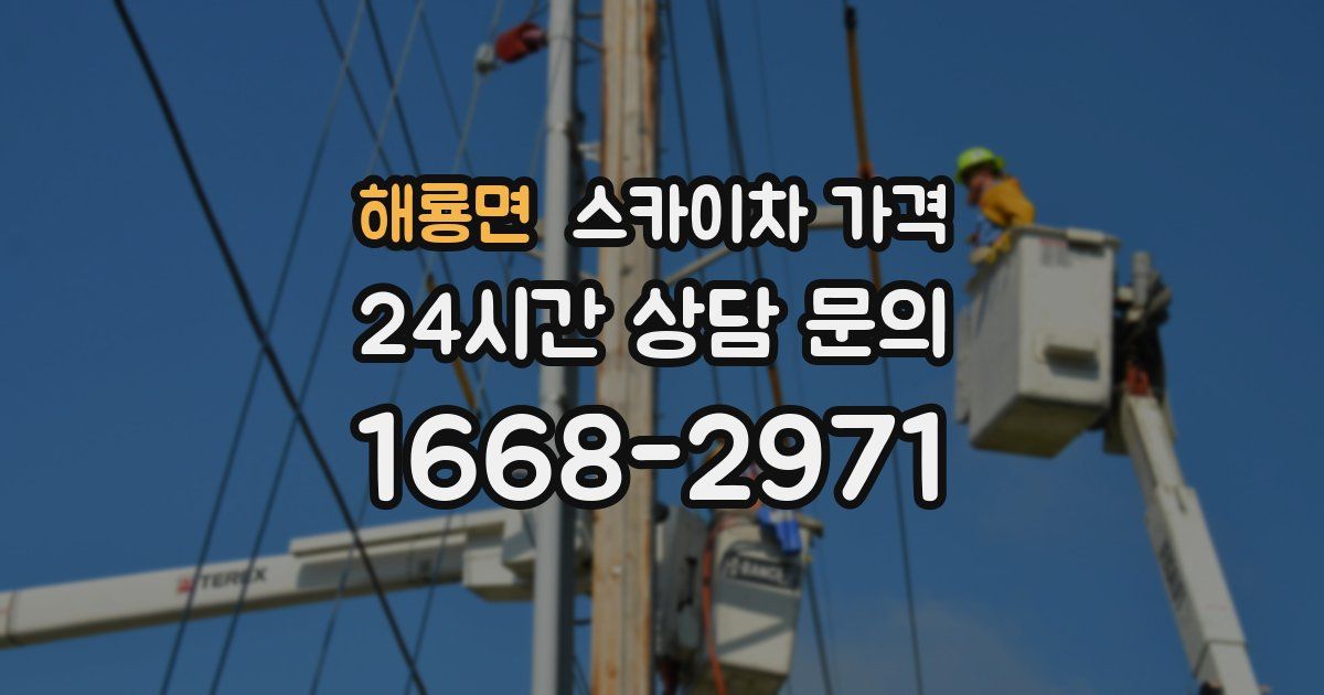 해룡면 스카이차 가격