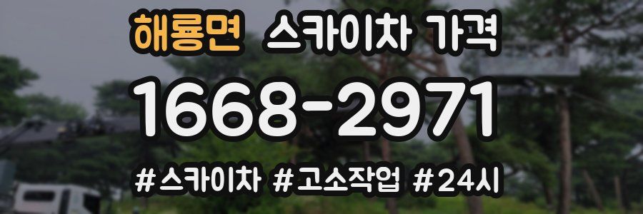 해룡면 스카이차 가격