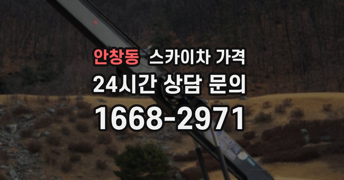 안창동 스카이차 가격