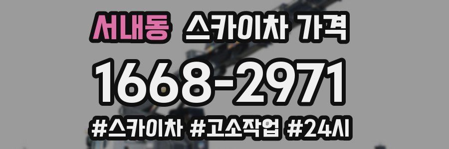 서내동 스카이차 가격