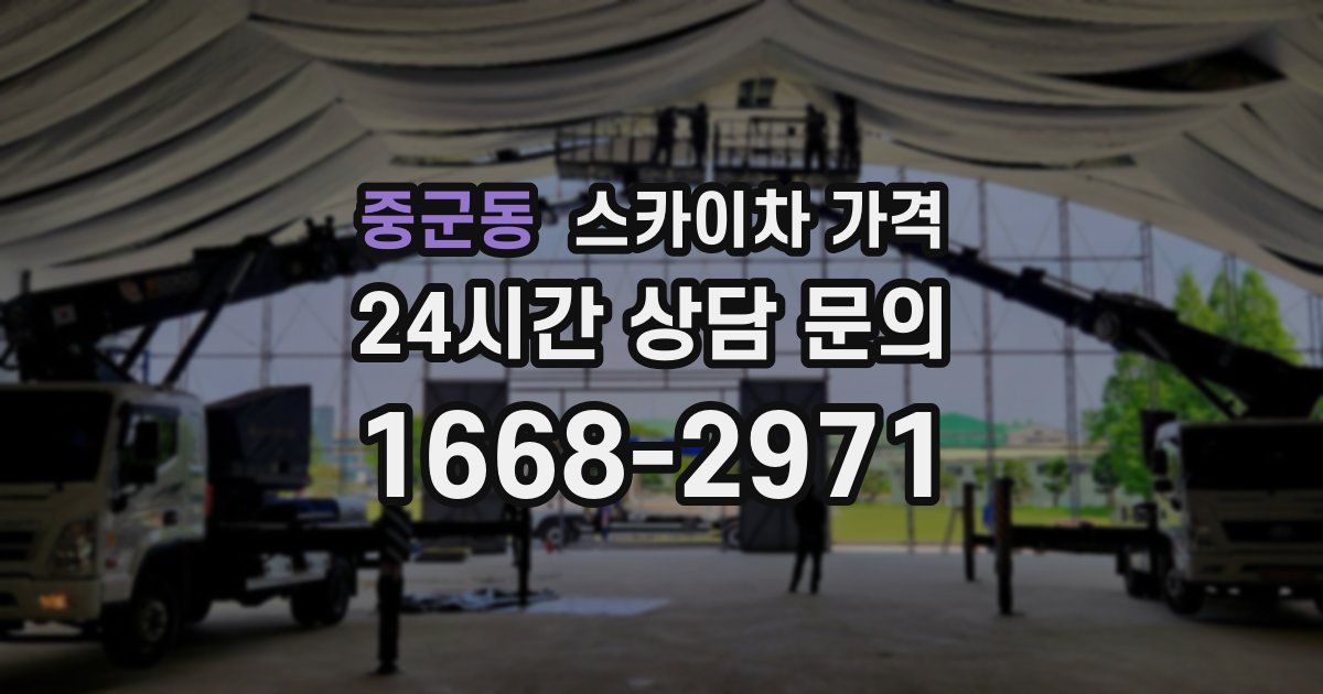 중군동 스카이차 가격