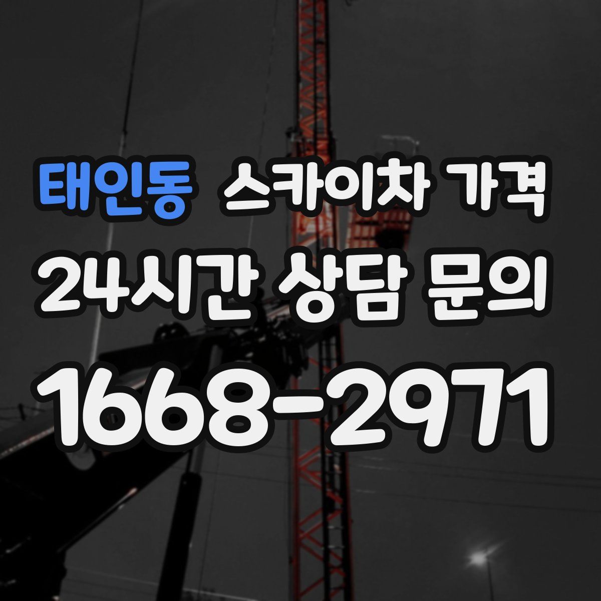 태인동 스카이차 가격