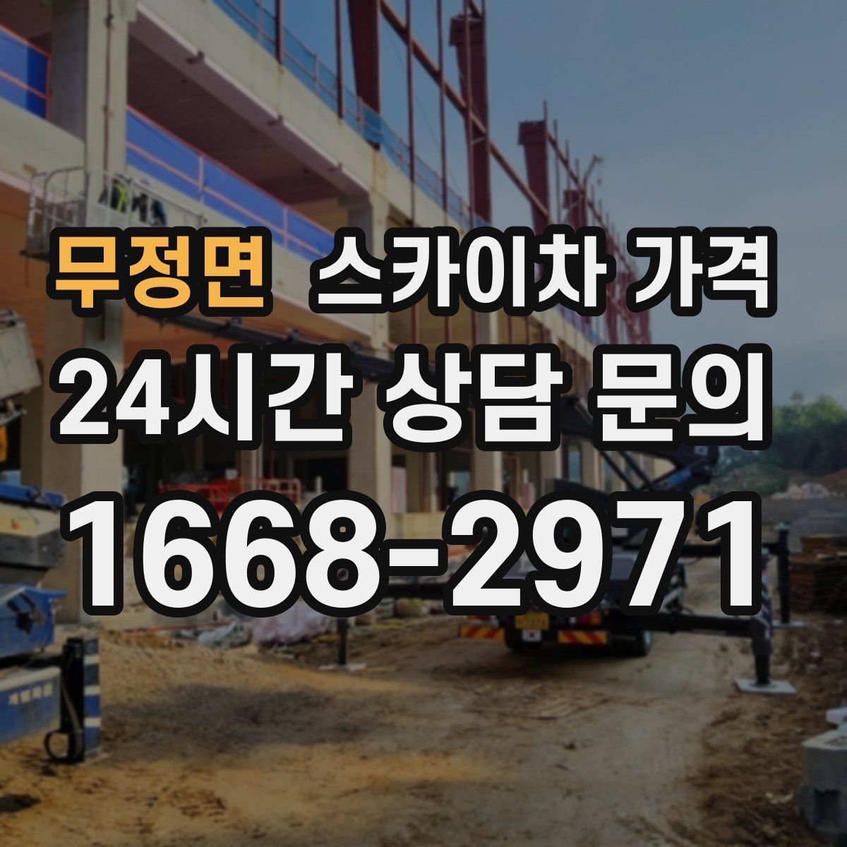 무정면 스카이차 가격