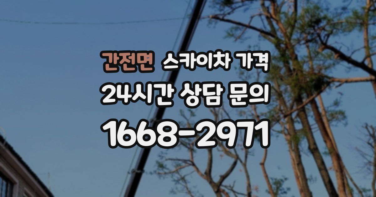 간전면 스카이차 가격