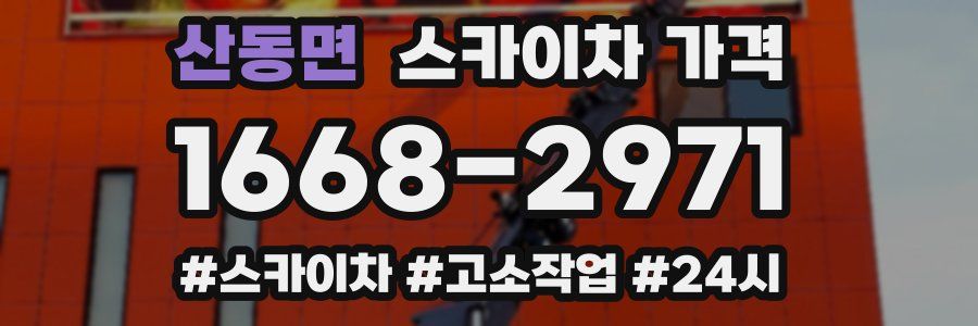 산동면 스카이차 가격