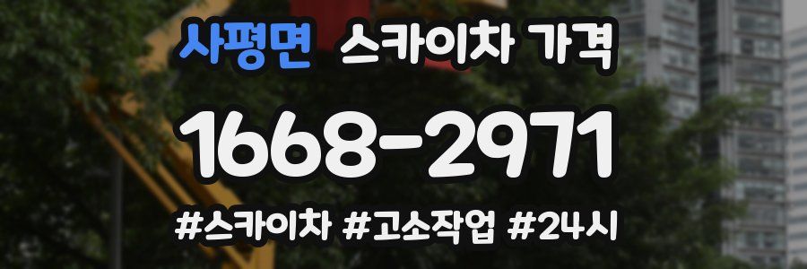 사평면 스카이차 가격