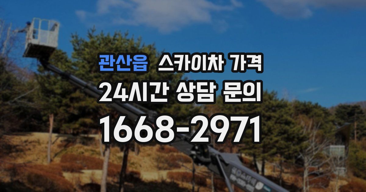 관산읍 스카이차 가격