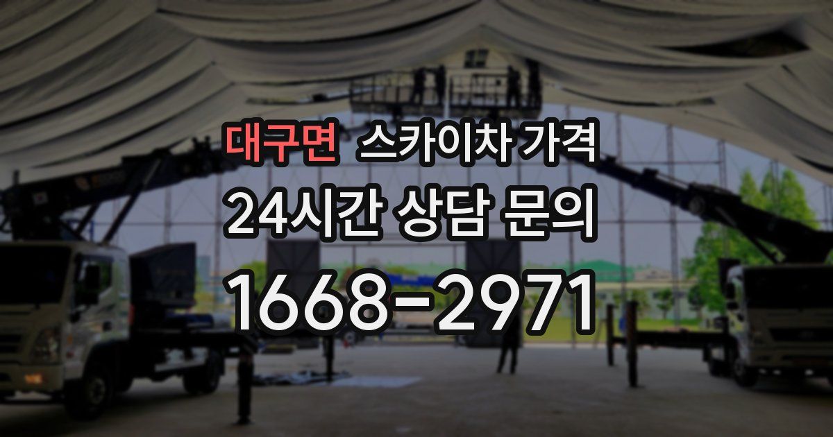 대구면 스카이차 가격