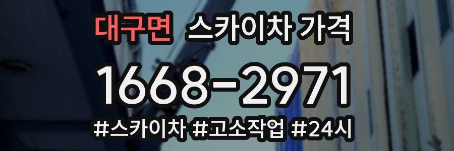 대구면 스카이차 가격