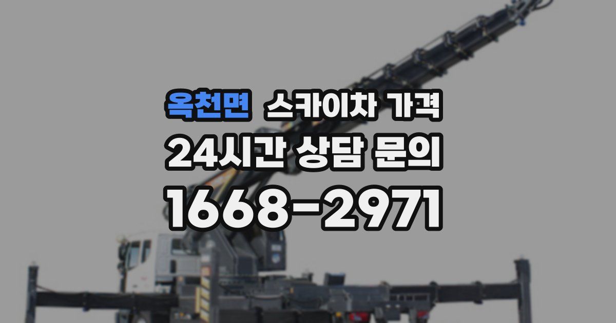 옥천면 스카이차 가격