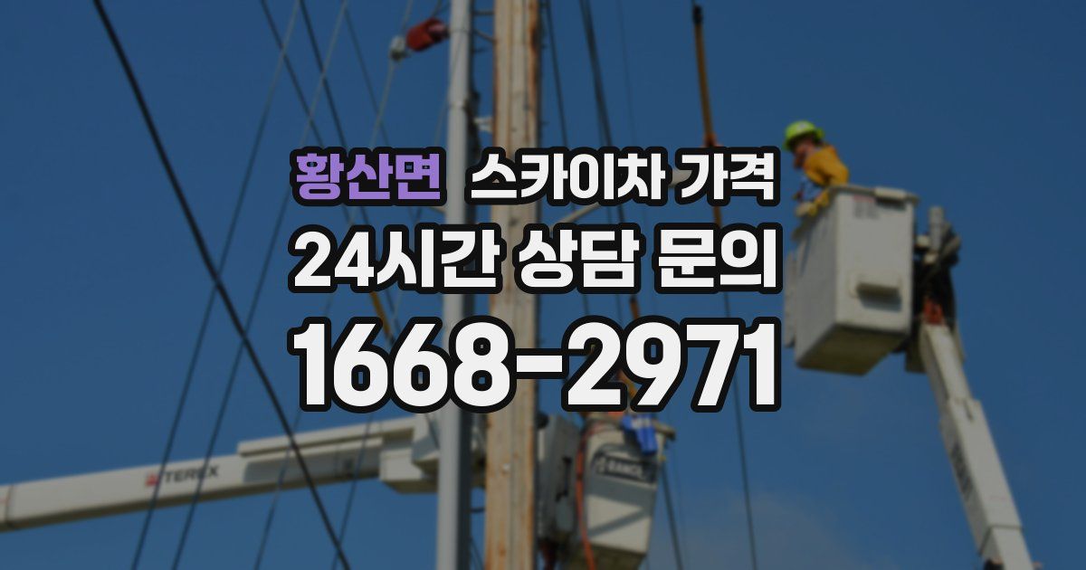 황산면 스카이차 가격