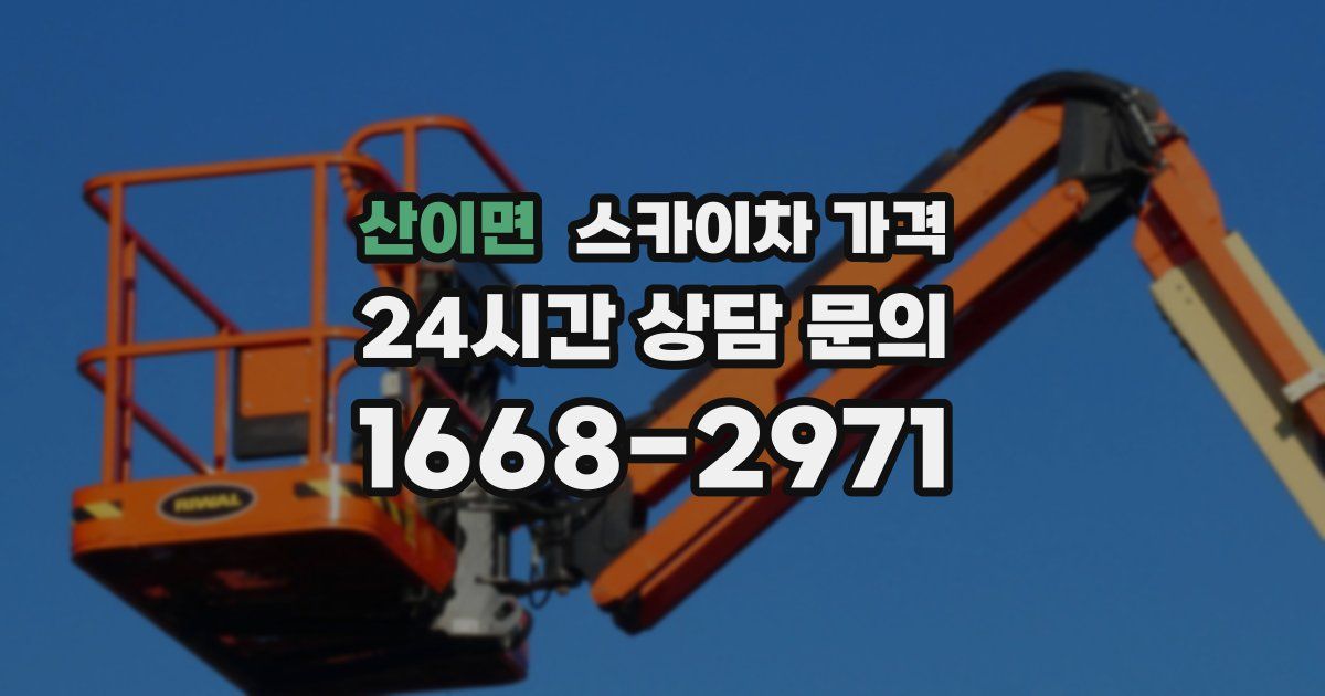 산이면 스카이차 가격