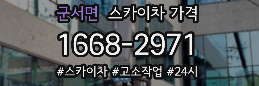 군서면 스카이차 가격