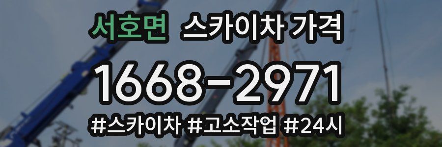 서호면 스카이차 가격