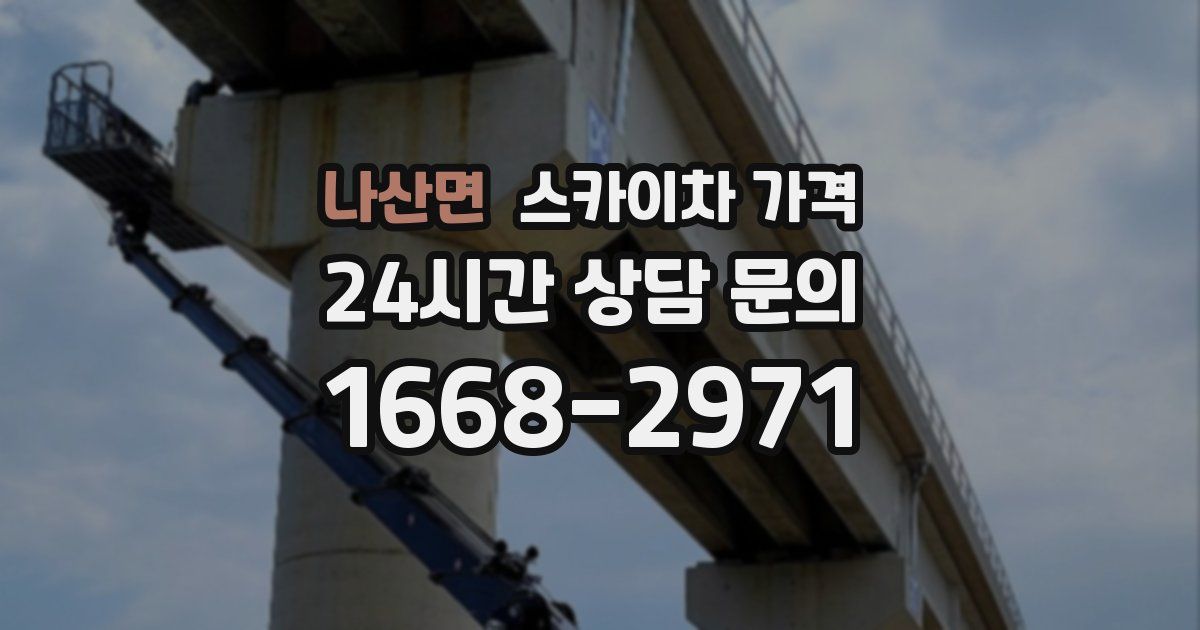 나산면 스카이차 가격